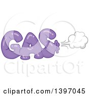 Clipart Of A Word Gas Bursting Royalty Free Vector Illustration by BNP Design Studio
