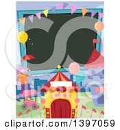 Poster, Art Print Of Blank Sign And Carnival Things