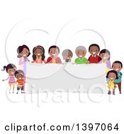 Poster, Art Print Of Happy African American Family Around A Banner