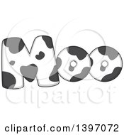 Poster, Art Print Of Farm Animal Sound Of Moo In A Cow Pattern