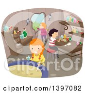 Poster, Art Print Of Group Of Children Making A Magic Potion