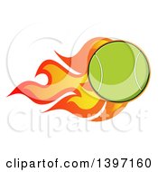 Poster, Art Print Of Fast Flaming Tennis Ball