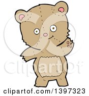 Clipart Of A Cartoon Brown Teddy Bear Royalty Free Vector Illustration