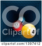Clipart Of 3d Bingo Or Lottery Balls In A Metal Tunnel Royalty Free Vector Illustration