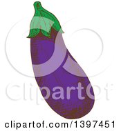 Poster, Art Print Of Sketched Eggplant