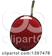 Clipart Of A Passion Fruit Royalty Free Vector Illustration