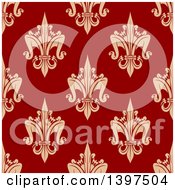 Clipart Of A Seamless Background Pattern Of Fleur De Lis Royalty Free Vector Illustration by Vector Tradition SM