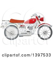 Motorcycle With Visible Mechanical Parts