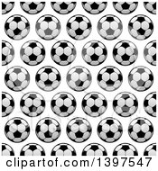 Clipart Of A Seamless Background Pattern Of Soccer Balls Royalty Free Vector Illustration