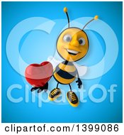 Clipart Of A 3d Male Bee Royalty Free Illustration
