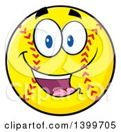 Cartoon Male Softball Character Mascot