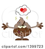 Poster, Art Print Of Cartoon Loving Pile Of Poop Character With Open Arms