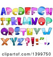Cartoon Colorful Capital Alphabet Letters And Punctuation