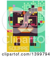 Poster, Art Print Of Patterned Robot With Shapes