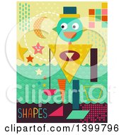 Poster, Art Print Of Patterned Robot With Shapes