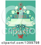 Clipart Of A Science Design With Equipment Royalty Free Vector Illustration