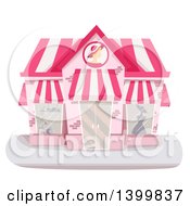 Clipart Of A Boutique Building Royalty Free Vector Illustration