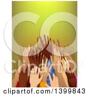 Poster, Art Print Of Crowd Of Hands Reaching
