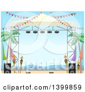 Stage On A Tropical Beach
