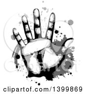 Poster, Art Print Of Hand With Splatters