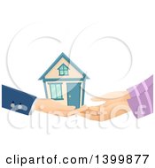 Poster, Art Print Of Realtor Handing A House Over To A Buyer