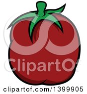 Clipart Of A Cartoon Tomato Royalty Free Vector Illustration
