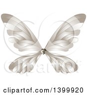 Clipart Of A Fantasy Butterfly With A Diamond Gem Stone Heart Royalty Free Vector Illustration