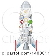 Poster, Art Print Of Rocket With Visible Mechanical Parts