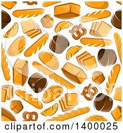 Clipart Of A Seamless Background Pattern Of Bread Royalty Free Vector Illustration