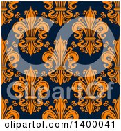 Poster, Art Print Of Seamless Background Pattern Of Fleur De Lis