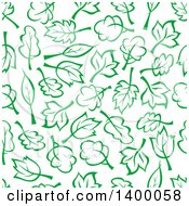 Poster, Art Print Of Seamless Background Pattern Of Green Leaves