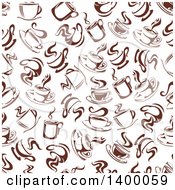 Poster, Art Print Of Seamless Background Pattern Of Coffee