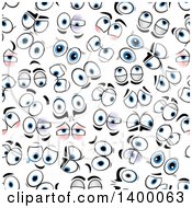Poster, Art Print Of Seamless Background Pattern Of Eyes