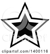 Poster, Art Print Of Black And White Star