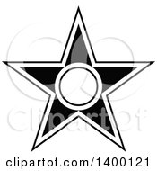 Poster, Art Print Of Black And White Star