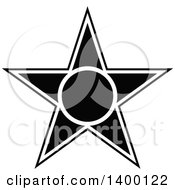 Poster, Art Print Of Black And White Star