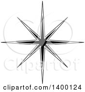 Poster, Art Print Of Black And White Twinkling Star