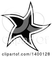 Poster, Art Print Of Black And White Star