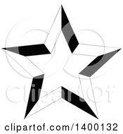 Poster, Art Print Of Black And White Star