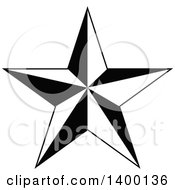 Poster, Art Print Of Black And White Star