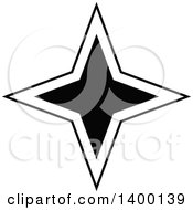 Poster, Art Print Of Black And White Star