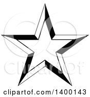 Poster, Art Print Of Black And White Star