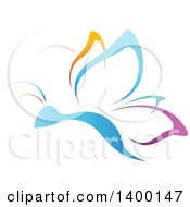 Poster, Art Print Of Gradient Colorful Butterfly