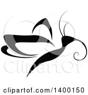 Clipart Of A Black And White Butterfly Royalty Free Vector Illustration by dero