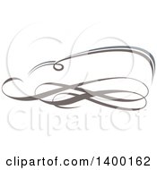 Clipart Of A Calligraphic Design Element Royalty Free Vector Illustration
