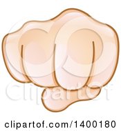Poster, Art Print Of Caucasian Smiley Emoji Hand In A Fist