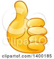 Poster, Art Print Of Gold Smiley Emoji Hand Holding A Thumb Up
