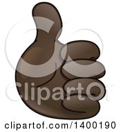 Clipart Of A Smiley Emoji Hand Holding A Thumb Up Royalty Free Vector Illustration