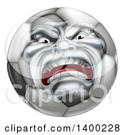 Poster, Art Print Of Furious Soccer Ball Character Mascot