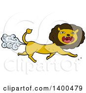 Poster, Art Print Of Cartoon Farting Male Lion